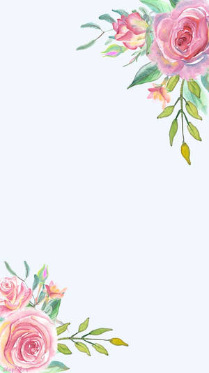角落花邊花卉iPhone桌布