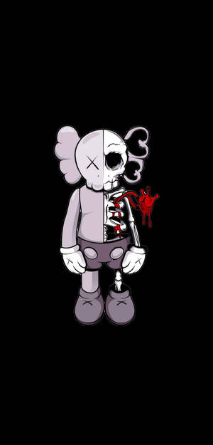 解剖 KAWS 4K 插圖 — Samsung S23 Ultra 壁紙