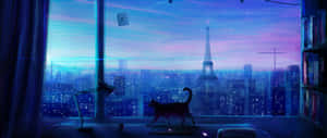 動漫房間背景 — 3440x1440 壁紙