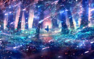 迷人動漫風景：晶瑩湖泊與櫻花盛景