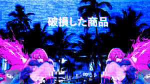 紫色动漫背景