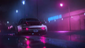 迷人霓虹紫夜景 — 霓虹紫美學 壁紙