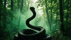 翠綠森林與蛇影，營造自然靈感的史萊哲林風格。 — 斯莱特林美學 壁紙