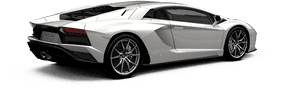 银色兰博基尼Aventador侧视图