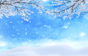 冬季雪景背景 — 冬季美学 壁紙