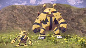 電擊獸與首領電擊魔獸 — 寶可夢傳說 阿爾宙斯 壁紙