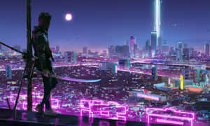 霓虹之城背景 — 霓虹城市 壁紙