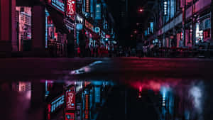霓虹城市背景 — 霓虹城市 壁紙