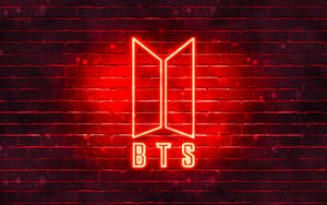 霓虹紅防彈少年團標誌桌布 — BTS 標誌 GIF 壁紙