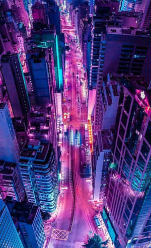 霓虹都市背景 — Galaxy Tab A11 壁紙