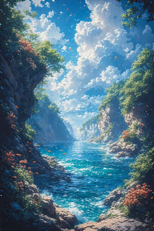 海洋,自然,大海桌布,動畫桌布,鮮活寫實,精準主義藝術,動畫風格 — 海洋 壁紙