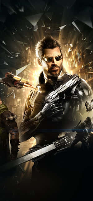 Android《Deus Ex：人類分裂》背景 — iPhone 14 壁紙