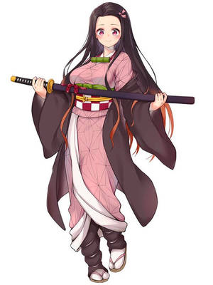 鬼杀之刃 祢豆子持刀