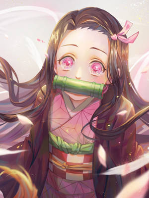 鬼灭之刃 祢豆子 可爱特写 — 鬼灭之刃 炭治郎 壁紙