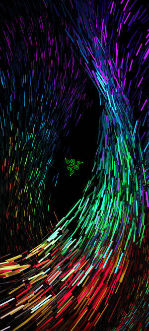RGB 抽象 Razer 標誌桌布 — iPhone 18 Pro Max 壁紙