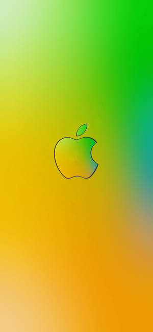 黃綠色蘋果標誌iPhone — iPhone 14 Pro 壁紙