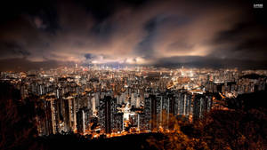 黄昏城市天际线壁纸