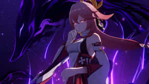 黑暗八重神子头像 — 原神 壁紙