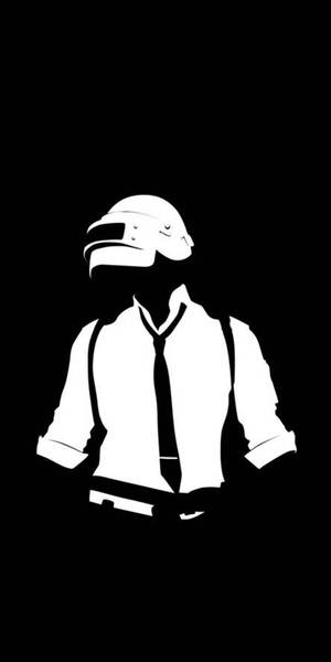 黑白PUBG标志 — 18:9 壁紙