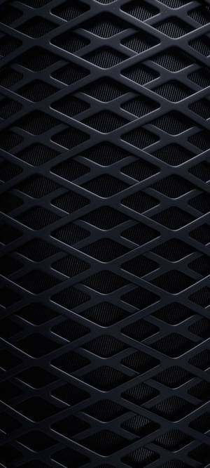 黑色iPhone菱形網格桌布 — 1440x3200 壁紙