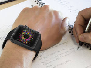 黑色矽膠錶帶Apple Watch桌布 — Apple Watch 壁紙